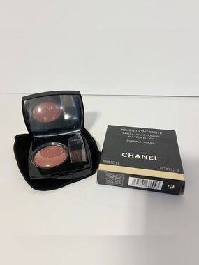 🌸 CHANEL JOUES CONTRASTE Powder Blush 604 Brun Rouge